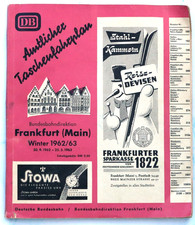 Bundesbahn - Kursbuch - Amtlicher Taschenfahrplan BD Frankfurt/M Winter 1962/63