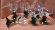 6 Zwiesel  0,1 L Weingläser Römer Weinrömer  grün 70er alt Vintage Retro