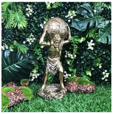 Atlas Figur trägt die Welt auf Schultern Skulptur griechischen Gott Mythologie