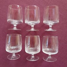 6 x WMF Kristall WeinGlas Design "Carola" Kerbschliff 60er 70er