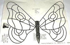 Tiffanytechnik /Deco Objekt Motte massiv  m. Schnittmuster/ BoSi Art seit 1990