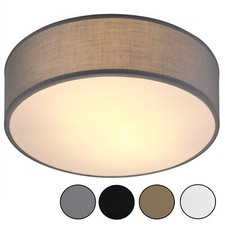 MONZANA® Deckenleuchte Deckenlampe Stoff 30cm E27 Rund Schlafzimmer Wohnzimmer