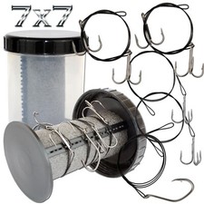 Angel Berger Stahlvorfach Set mit Box Rig Bin mit Stahlvorfächer zum Hechtangeln