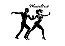 Tanzen Modern Autoaufkleber/Wandtattoo-Tanzpaar-Wettkampftanzen-Personalisierbar