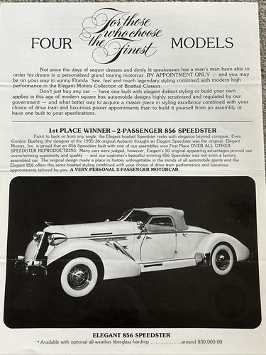 Elegant motors 856 speedster - 856,