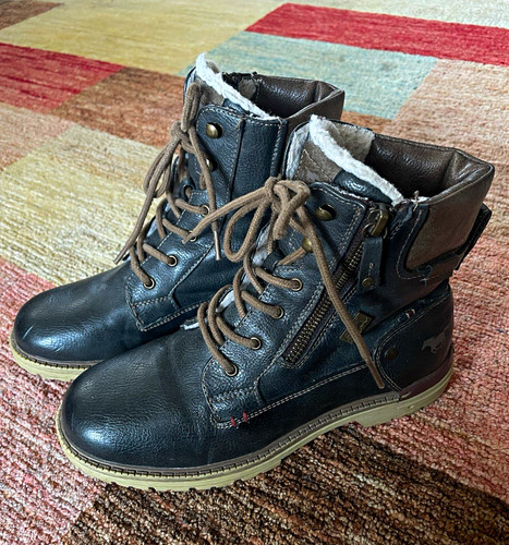 Mustang leder stiefelette - mustang,