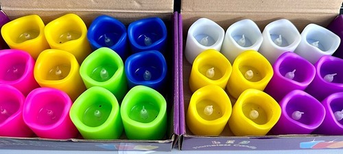 Led kerze teelicht bunt licht - teelicht,