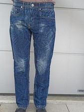 Herren hose blau batiklook - blau,
