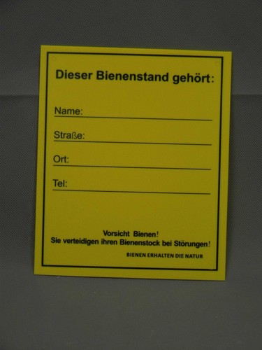 Infoschild bienenstand groß - "bienenstand",