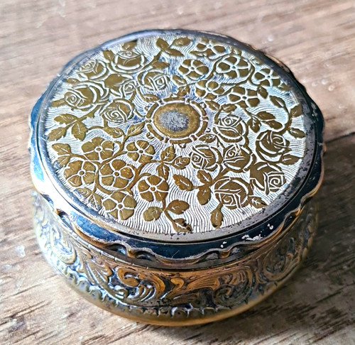 Runde silberdose mit deckel - silberdose,