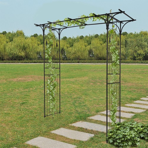 Gartenbogen mit tor rosenbogen - gartenbogen,