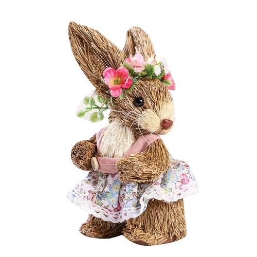 Ostern stroh hase figur - hase, mit