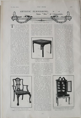 1903 print kunstvolles furnier - print,