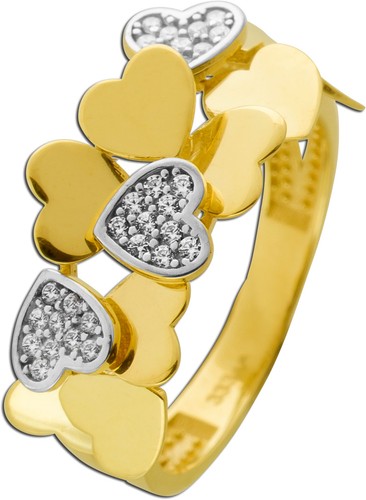 Herz ring gelbgold - herz,