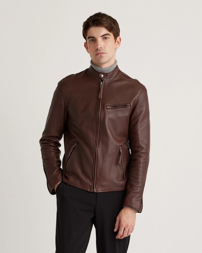 Herren echtleder bikerjacke - herren,