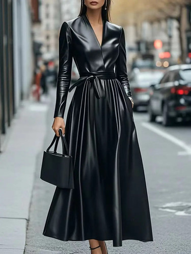 Damen kleid leder - damen,
