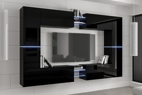 Moderne wohnwand schrankwand - wohnwand,