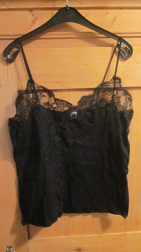 Top trägerhemd schwarz - top,