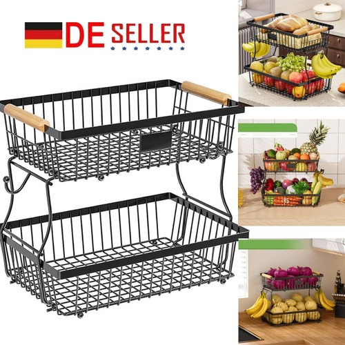Obstkorb etagere 2etagen - obstkorb,