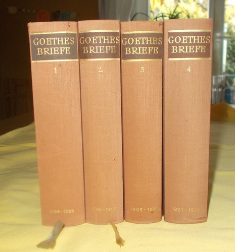 Goethes briefe hamburger - goethes, –