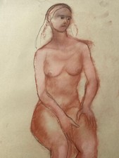 GROSSER AKT KREIDEZEICHNUNG