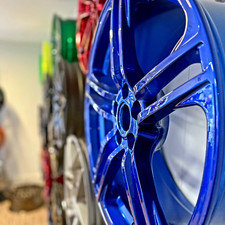 Pulverlack Candy Blau Lasur glänzend Pulverbeschichtung