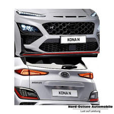 Original Hyundai Kona N Logo Emblem 2-teilig Schriftzug schwarz NEU