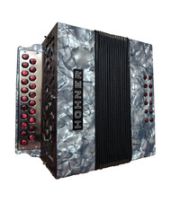 Custom Hohner A/D diatonisches Knopfakkordeon 12 Bässe