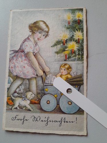 Weihnachten kind mit - ak,