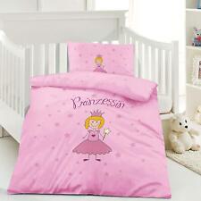 Kinder Baby Bettwäsche Set - Prinzessin - 100x135 40x60 cm  - 100% Baumwolle