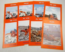 8 Prospekte Technische Daten Fiat-Hitachi Laderaupen FL FR  aus den  90er Jahren