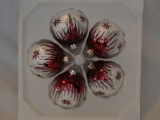 Christbaumschmuck "Modern Art" 6cm Kugel (5Stck.) mundgeblasen handbemalt