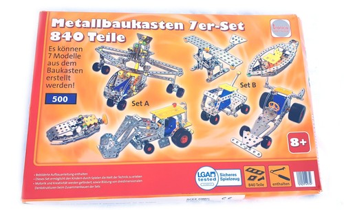 Metallbaukasten 840 teile - metallbaukasten,
