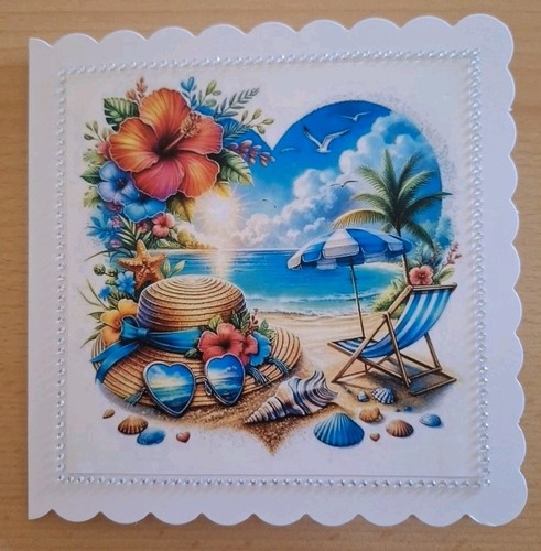 Grusskarte strand meer - *gb*,