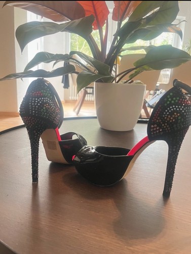 Plateau high heels mit bunten - plateau,