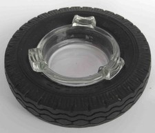 DUNLOP Aschenbecher Reifenascher Ascher 15,1cm Werbung Reifen Gummi