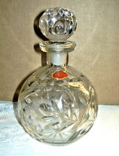 * Schöne alte Glas KARAFFE mit STÖPSEL * Bleikristall * geschliffen * Vintge *