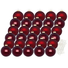 Weihnachtskugeln weinrot Inge Glas Smooth Port Kugeln Christbaumkugeln Magic