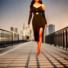 Ballkleid Bodycon Figurbetontes Mit Metall Kette Muster Abendkleid Schön Damen