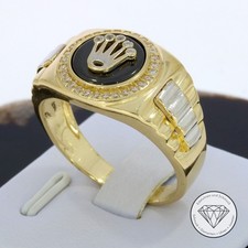 SONDERAKTION WERT 1320,- Kronen Siegel Ring 585 bicolor Gold 14k 14 KT in67 XXYY