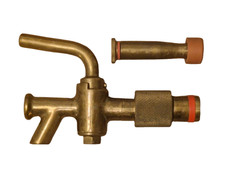 Zapfhahn aus Messing mit Arretierung | Zapfgarnitur | Partyfass | Bierfass