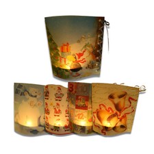 Windlicht Teelicht Serviettentechnik Set Weihnachtsdekoration Weihnachtsmotive