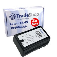 2x Li-Ion V-Mount Akku 14,4V 10400mAh für viele Sony Camcorder ersetzt BP-150WS