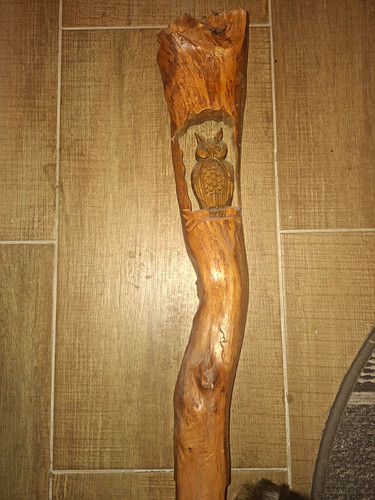Holzskulptur geschnitzt eule - geschnitzt,