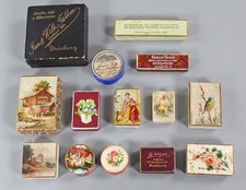 Konvolut alte / antike Schmuckkästchen, Schatullen, 14 Stück