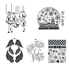 1 Schablone A3 Weihnachten Winter, zum Auftragen von Farbe Heike Schäfer