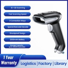 Eyoyo 2D QR Code Wireless Barcode Scanner Bluetooth USB EAN UPC Code PC Leser