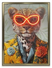Bild DANDY PANTHER BHT 50x70x3.50 cm bunt Kunstdruck Gemälde Wandbild