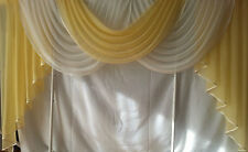 Querbehang, Deko-Gardine  Voile, hellgelb /creme, 2,20 m  breit
