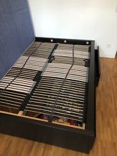 Malm Bett 140x200 mit Matratze, Lattenrost, 2 Schubladen (schwarz)